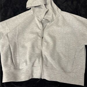 Gray Women's Zip-Up Sweater